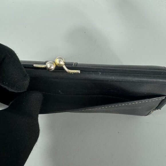 Vintage Coach Black Leather Long Wallet - Picture 13 of 15